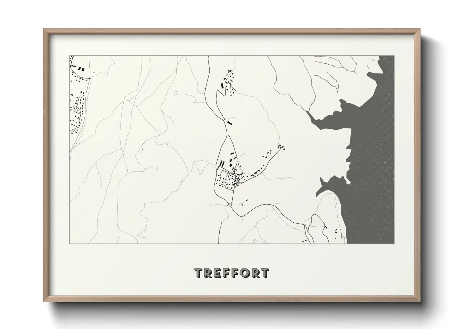 Une affiche de carte sur Treffort