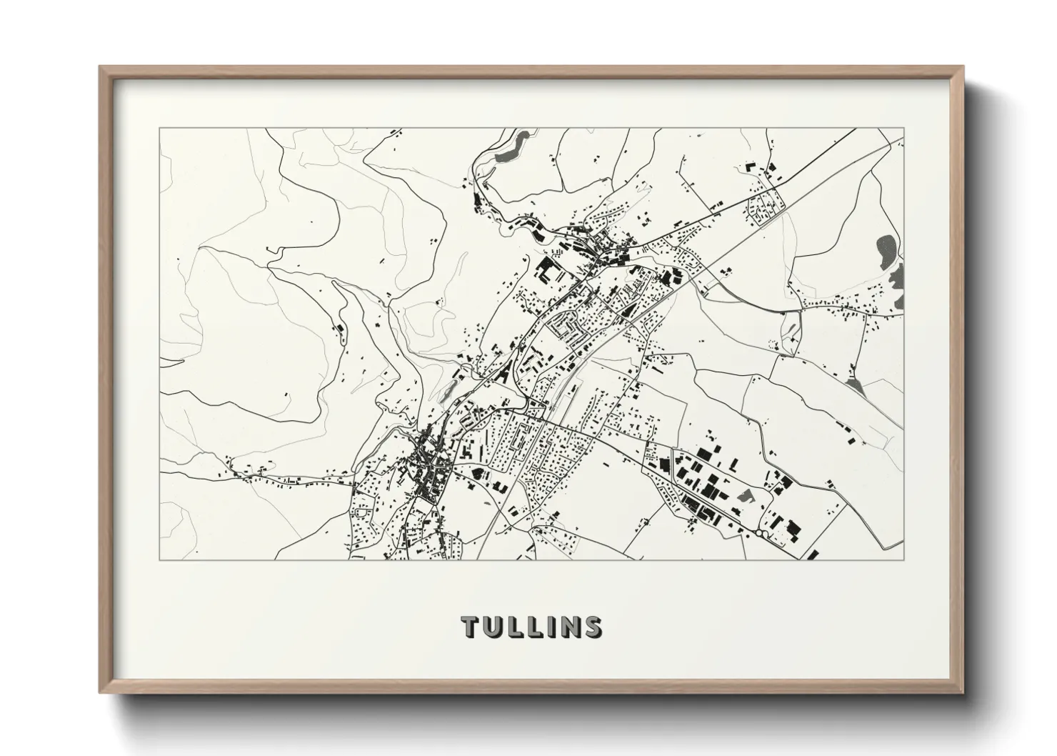 Une affiche de carte sur Tullins