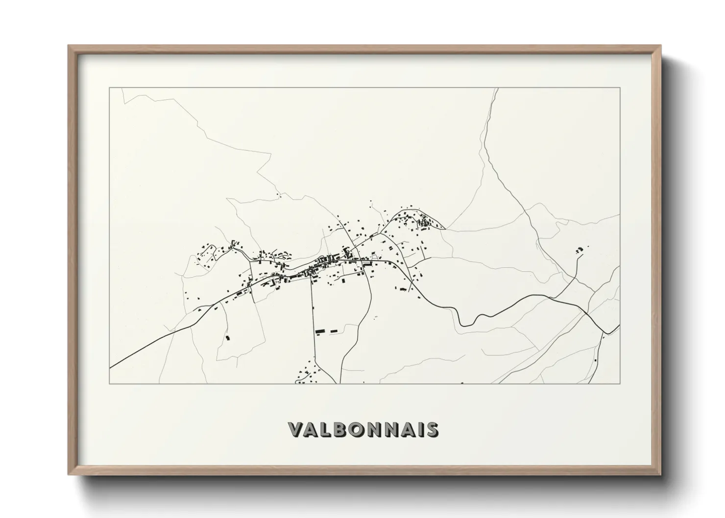 Une affiche de carte sur Valbonnais