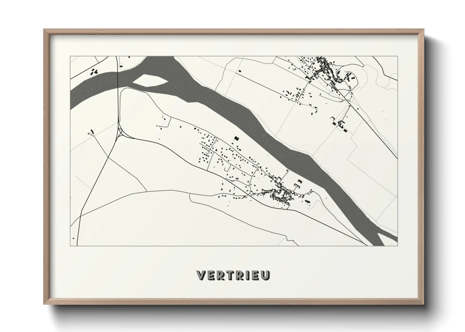 Une affiche de carte sur Vertrieu
