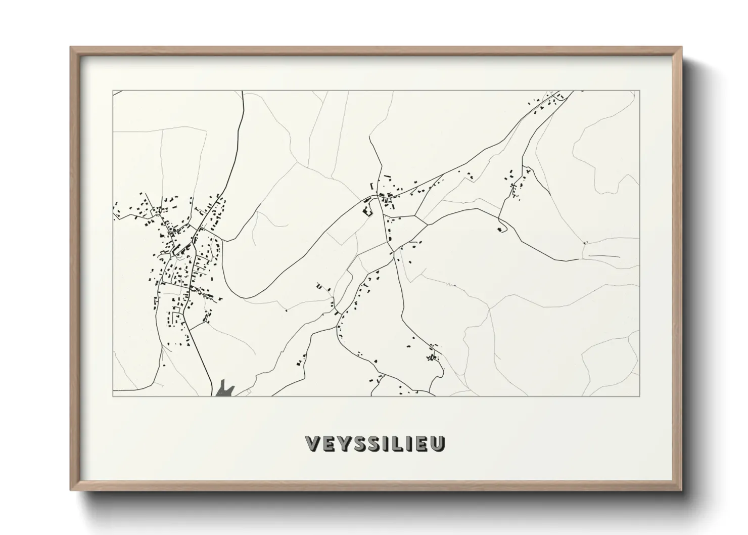 Une affiche de carte sur Veyssilieu
