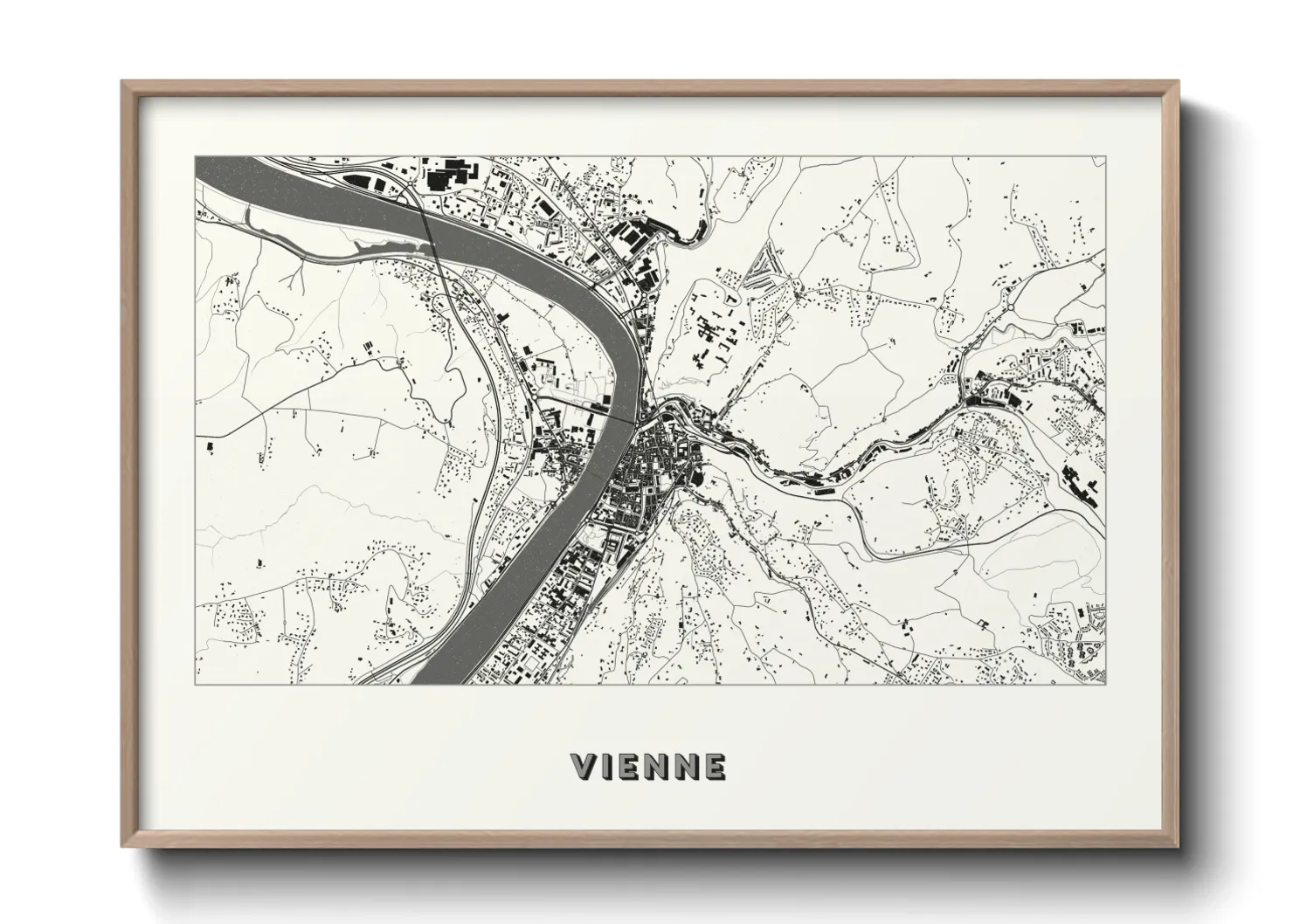 Une affiche de carte sur Vienne