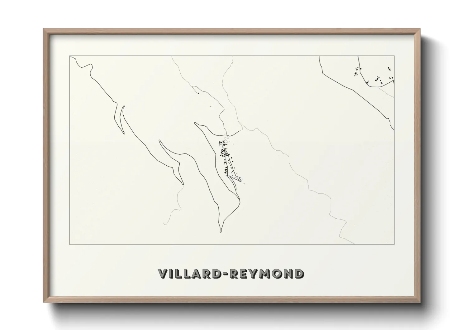 Une affiche de carte sur Villard-Reymond