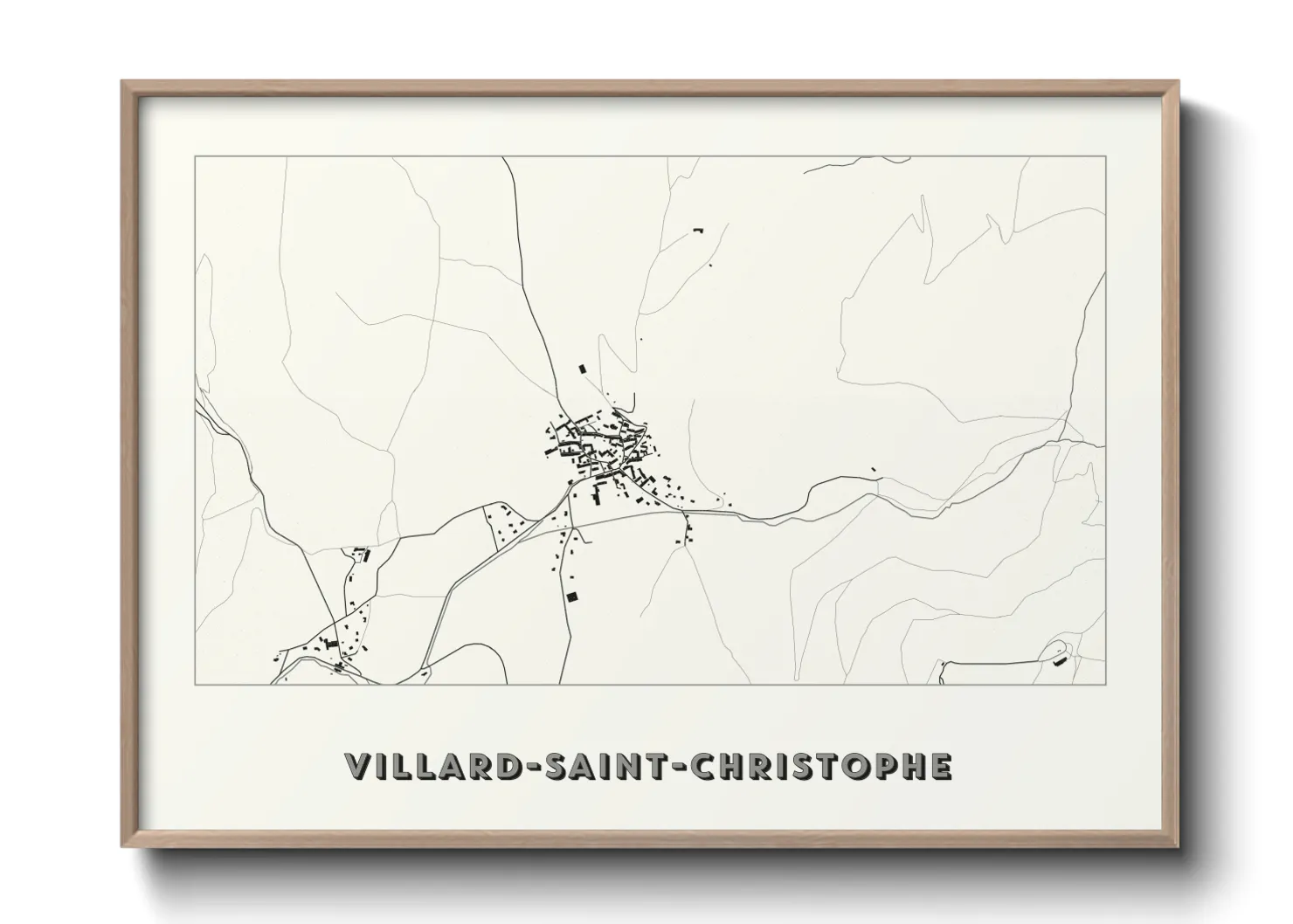 Une affiche de carte sur Villard-Saint-Christophe