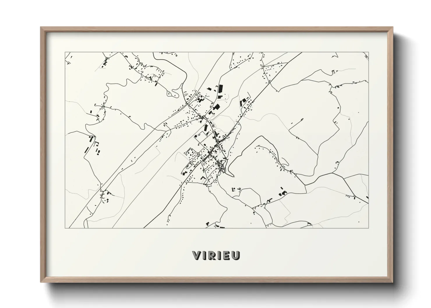 Une affiche de carte sur Virieu