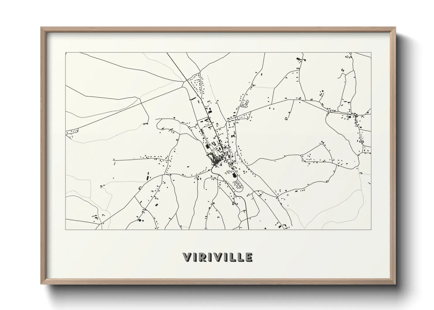 Une affiche de carte sur Viriville