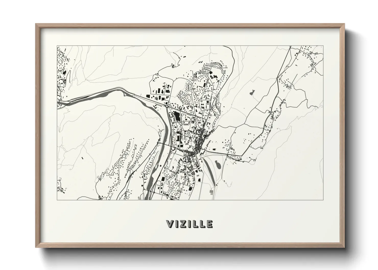 Une affiche de carte sur Vizille