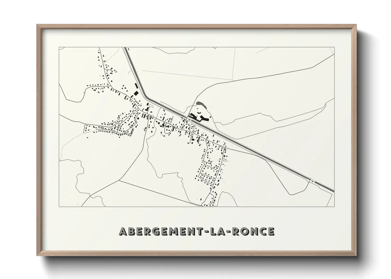 Une affiche de carte sur Abergement-la-Ronce
