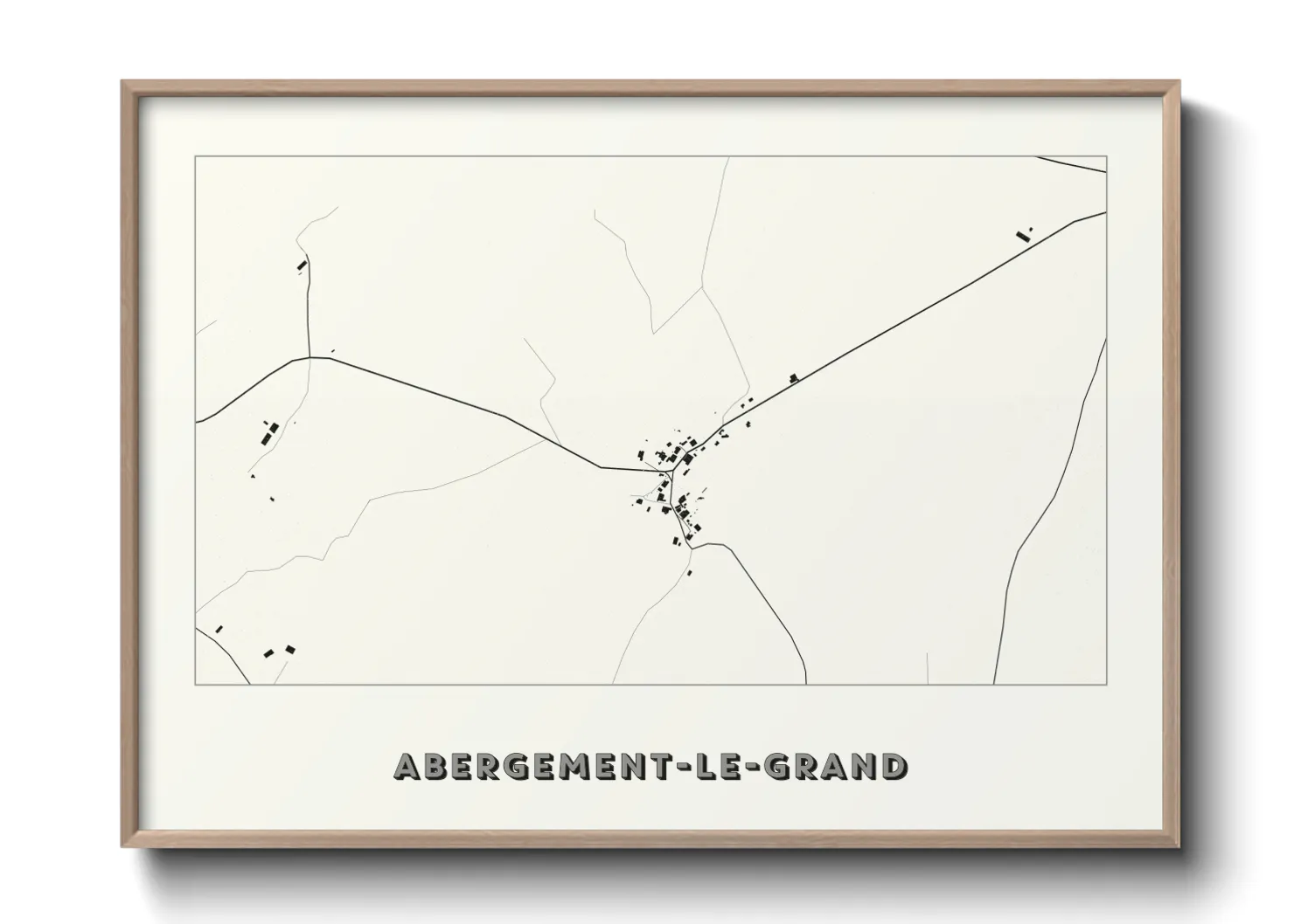 Une affiche de carte sur Abergement-le-Grand