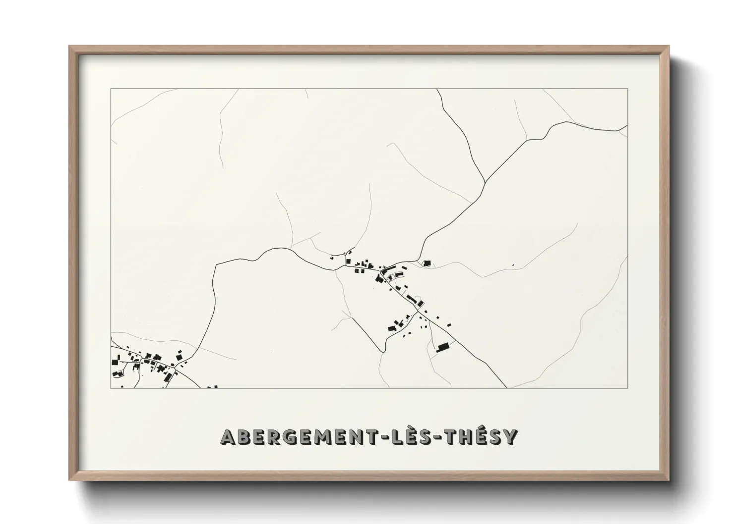 Une affiche de carte sur Abergement-lès-Thésy