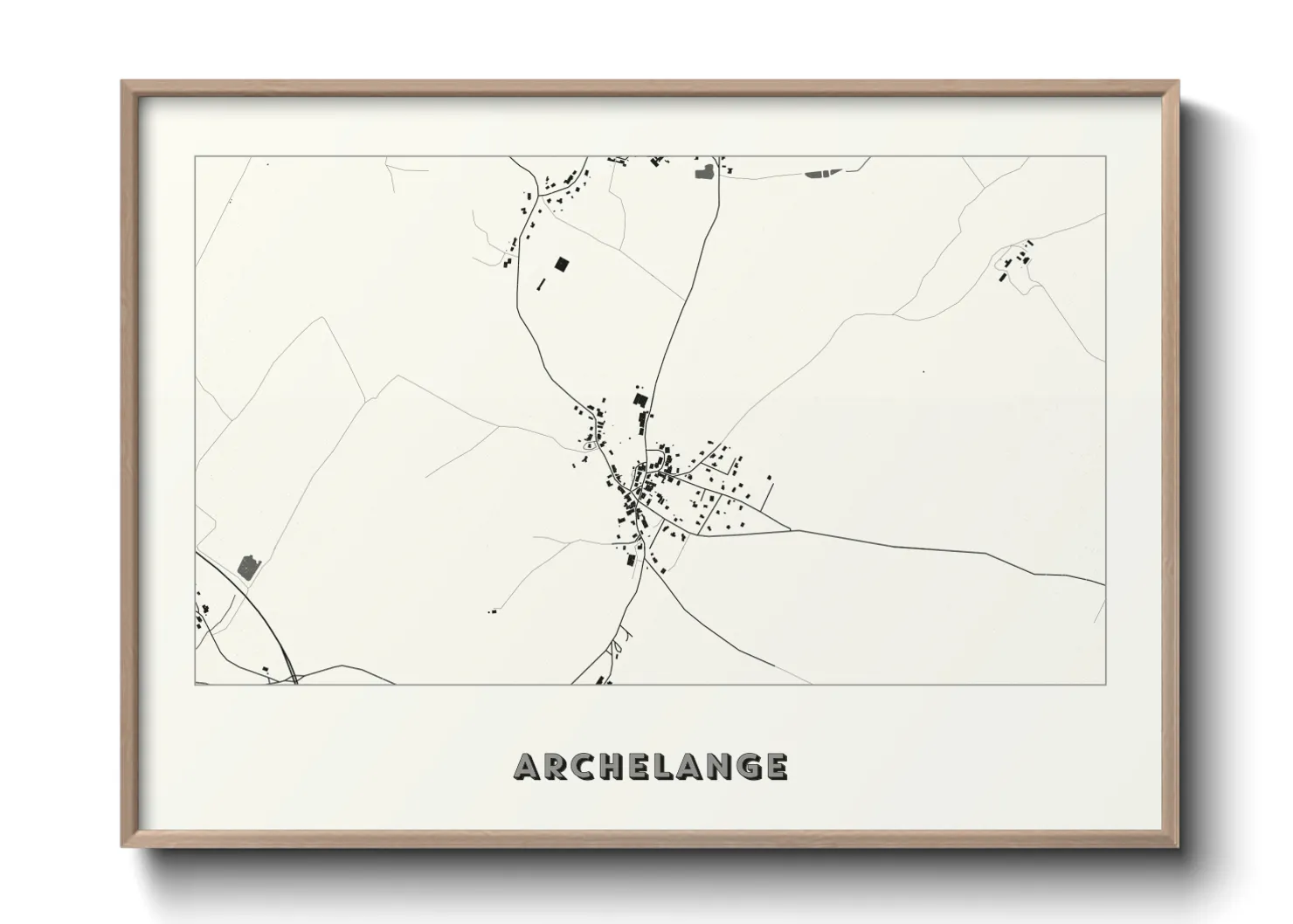 Une affiche de carte sur Archelange