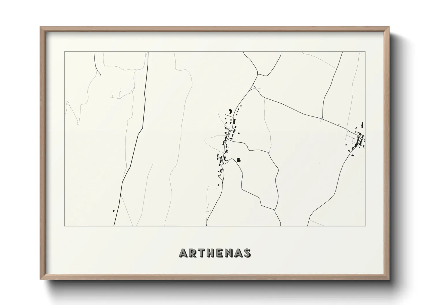 Une affiche de carte sur Arthenas
