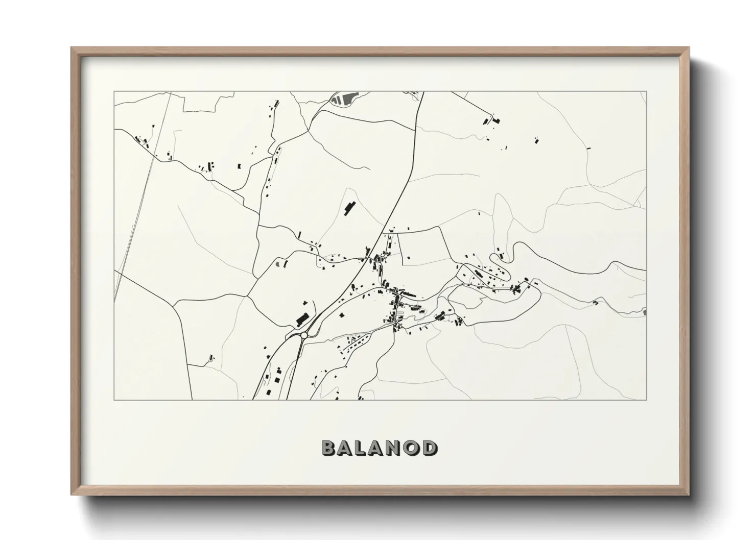 Une affiche de carte sur Balanod