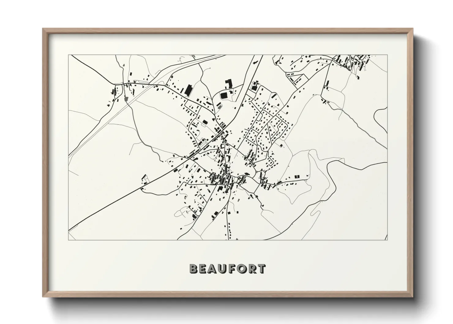 Une affiche de carte sur Beaufort