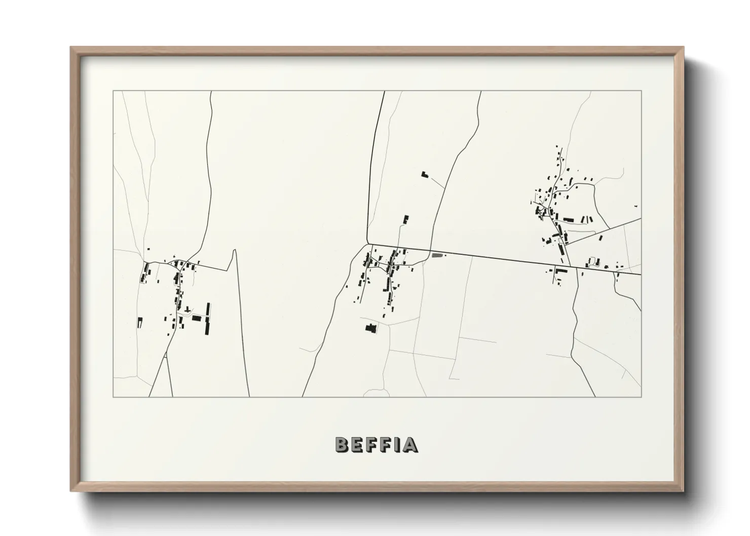 Une affiche de carte sur Beffia