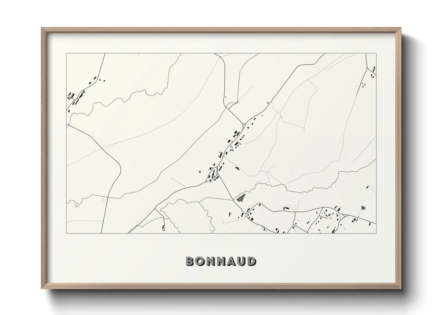 Une affiche de carte sur Bonnaud
