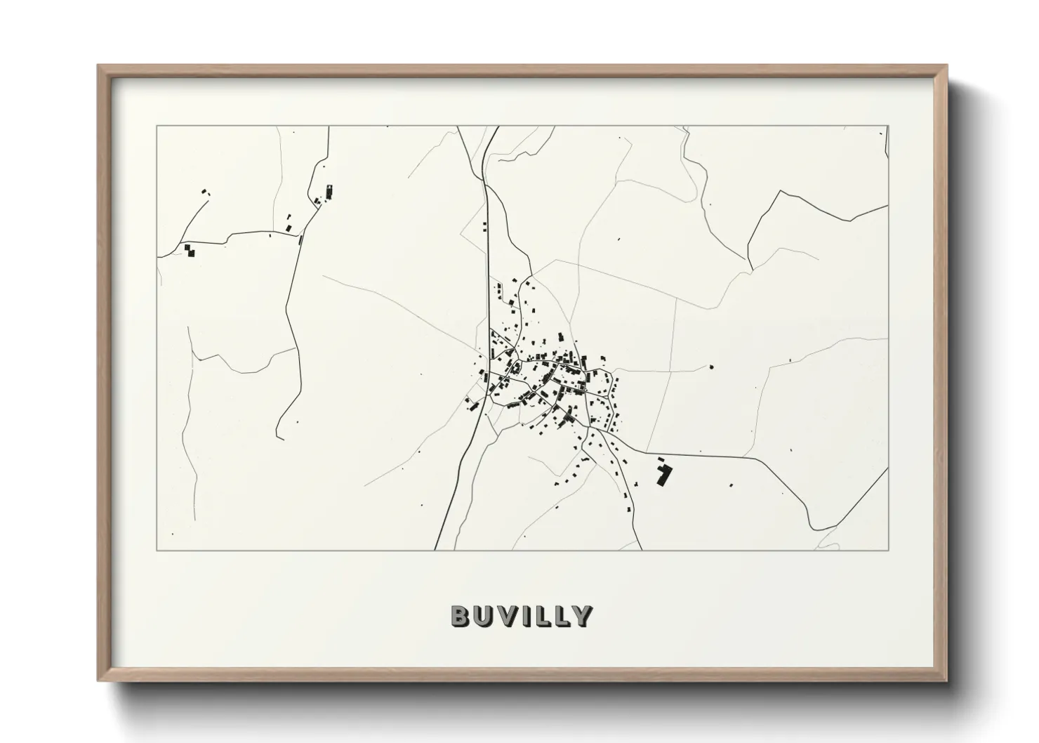 Une affiche de carte sur Buvilly