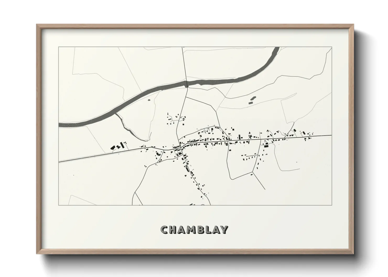 Une affiche de carte sur Chamblay