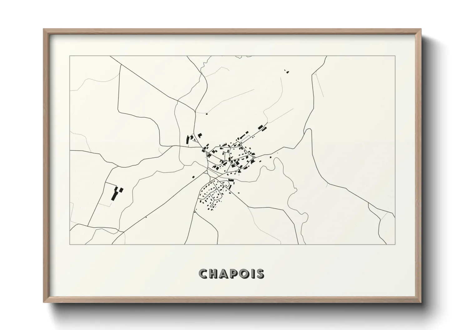 Une affiche de carte sur Chapois