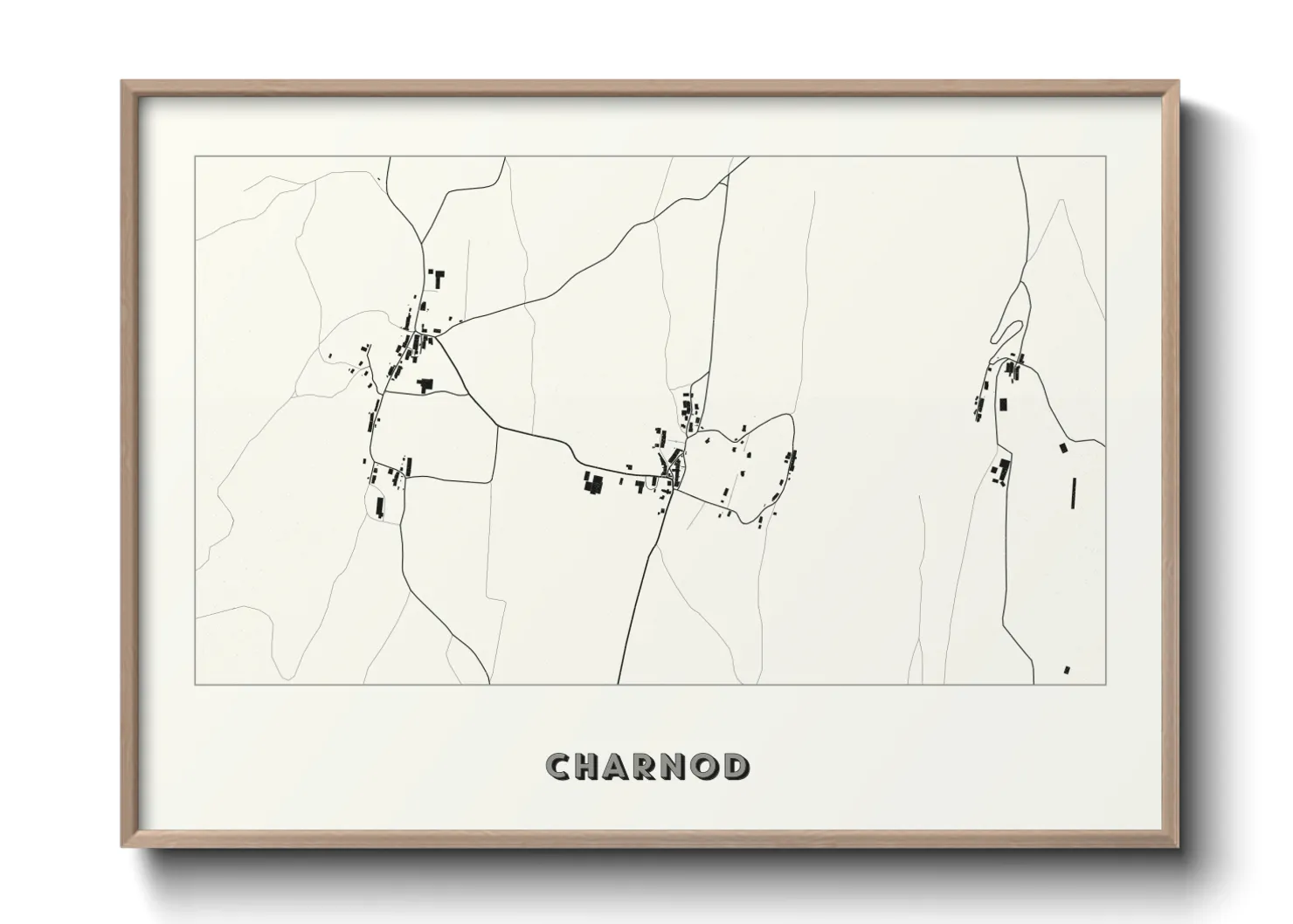 Une affiche de carte sur Charnod