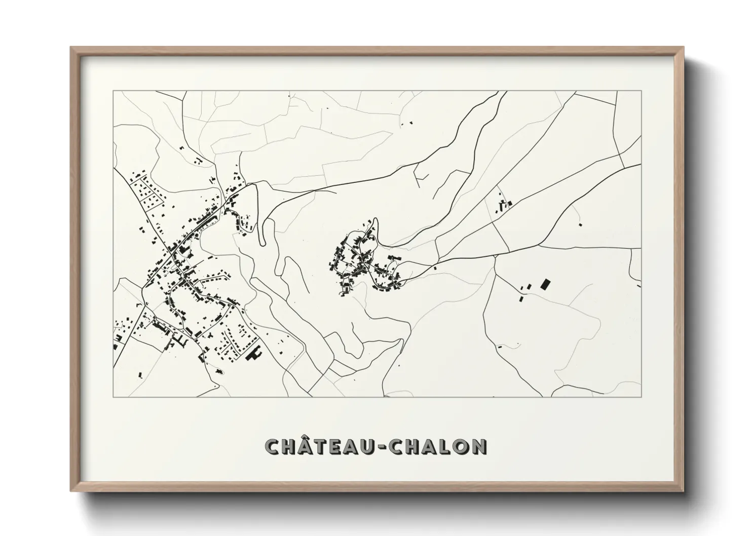Une affiche de carte sur Château-Chalon