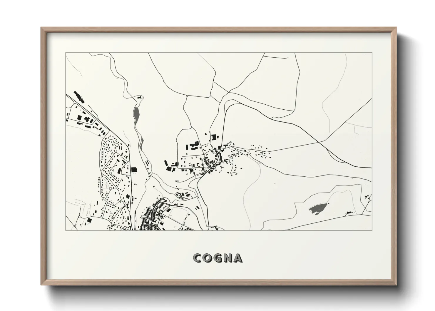 Une affiche de carte sur Cogna