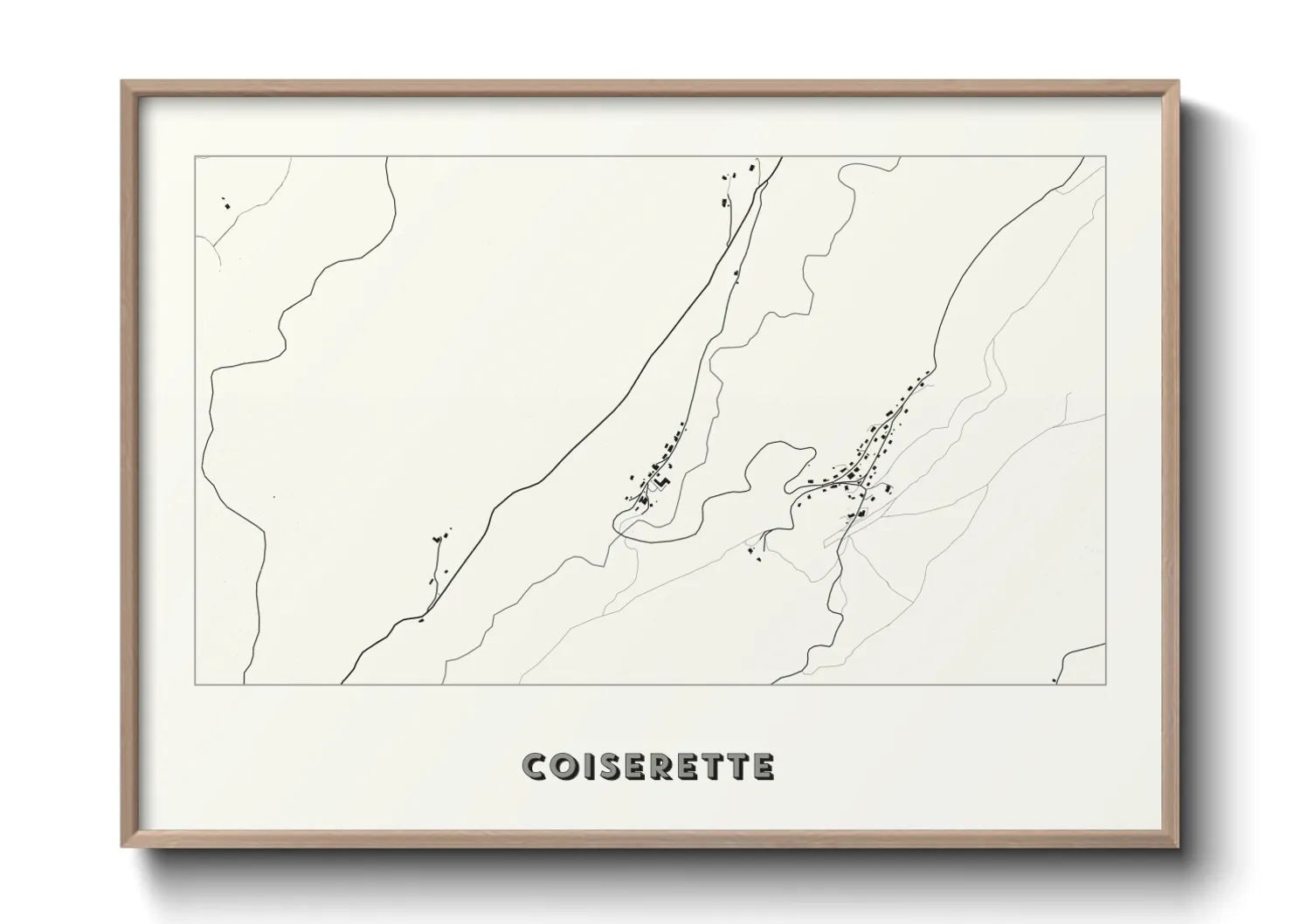 Une affiche de carte sur Coiserette