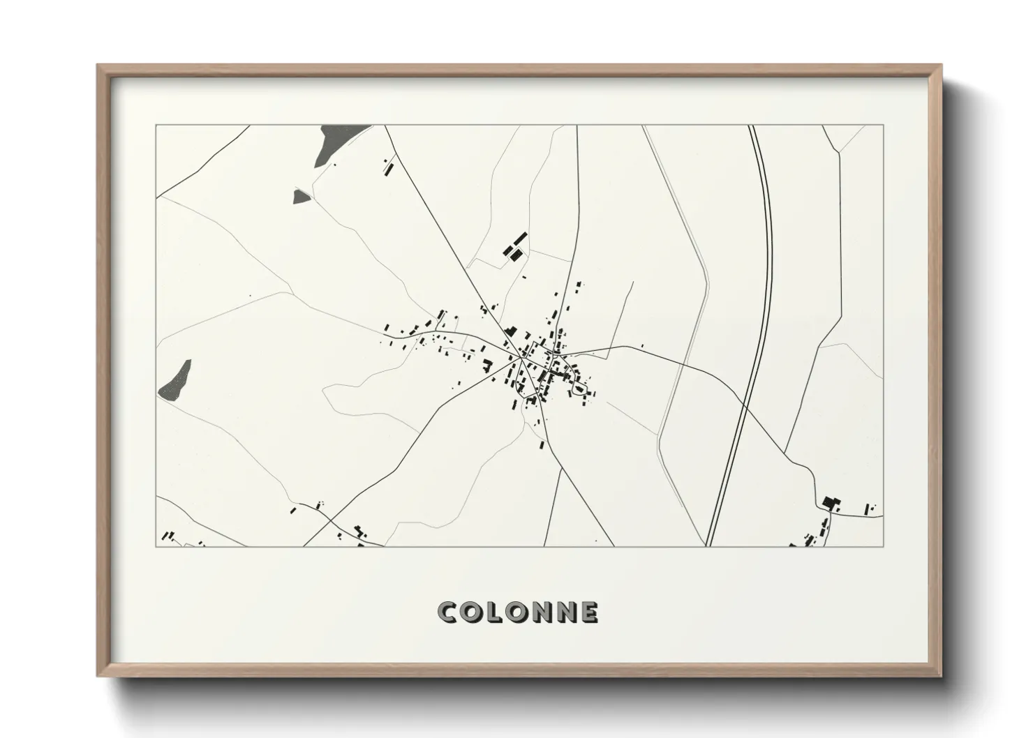 Une affiche de carte sur Colonne