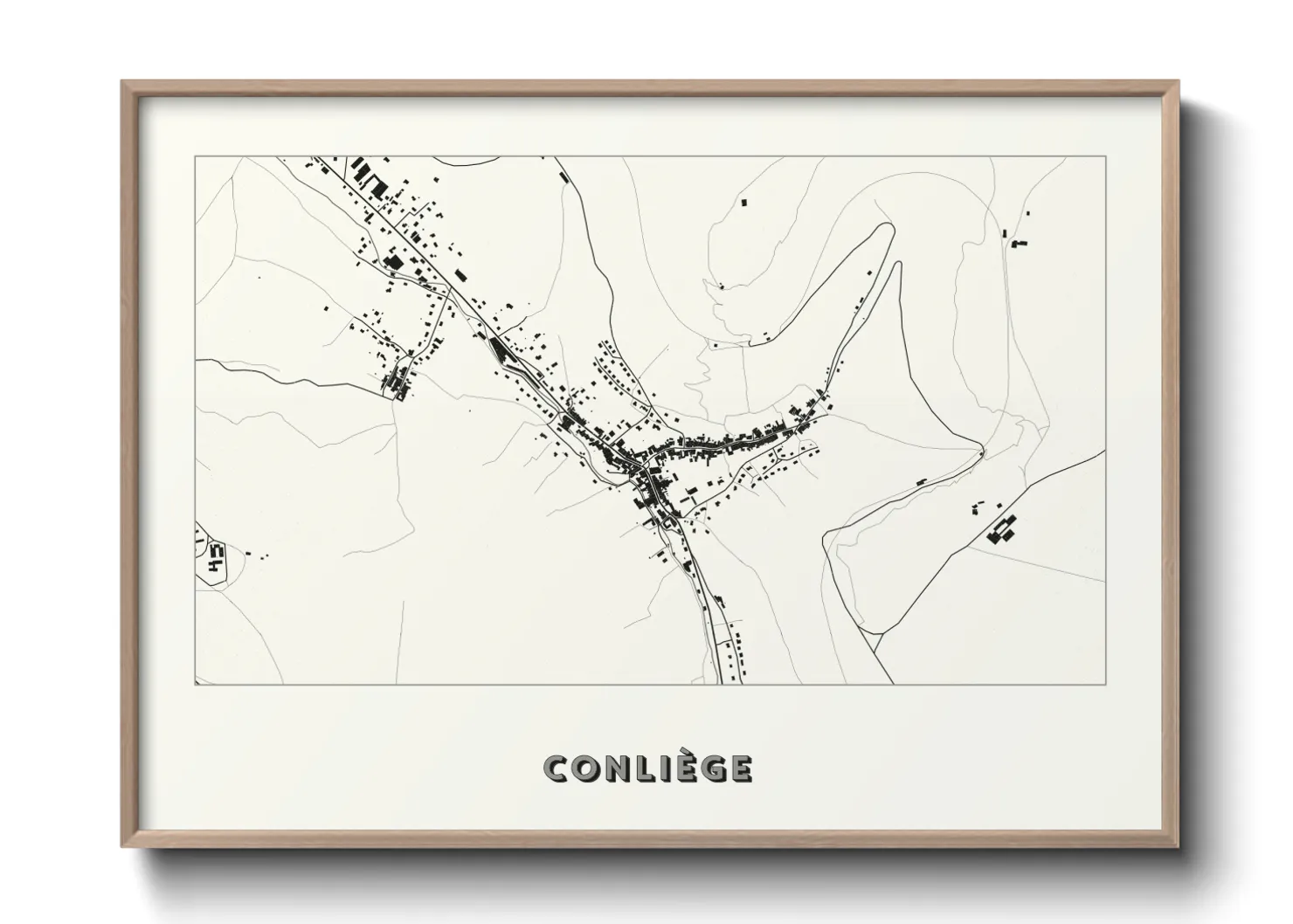 Une affiche de carte sur Conliège