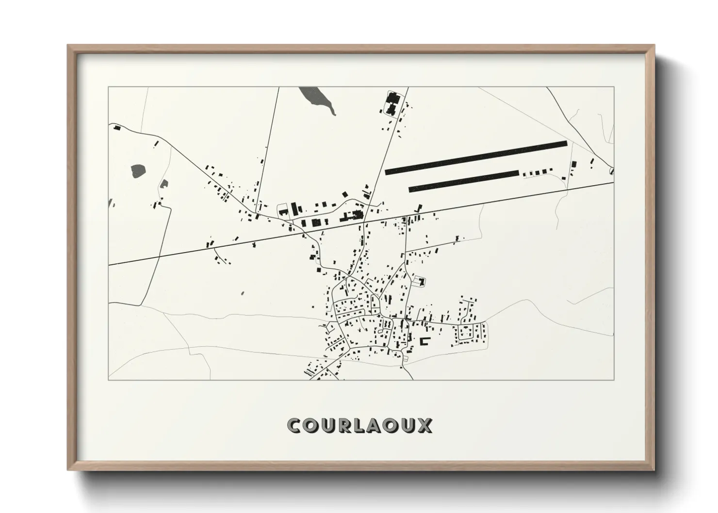 Une affiche de carte sur Courlaoux