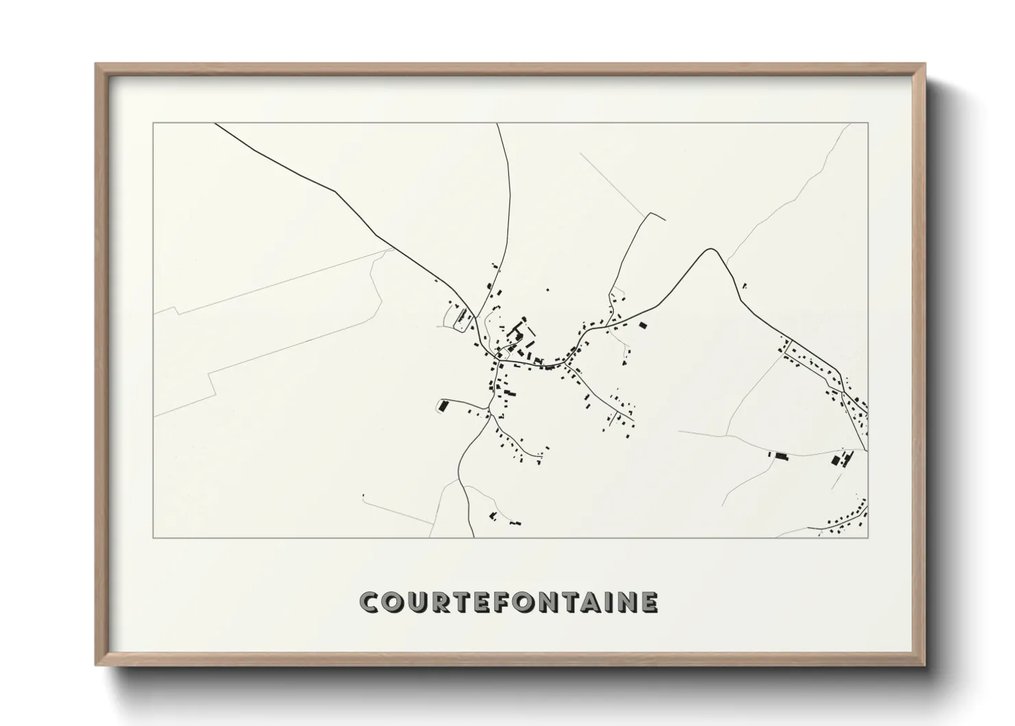 Une affiche de carte sur Courtefontaine
