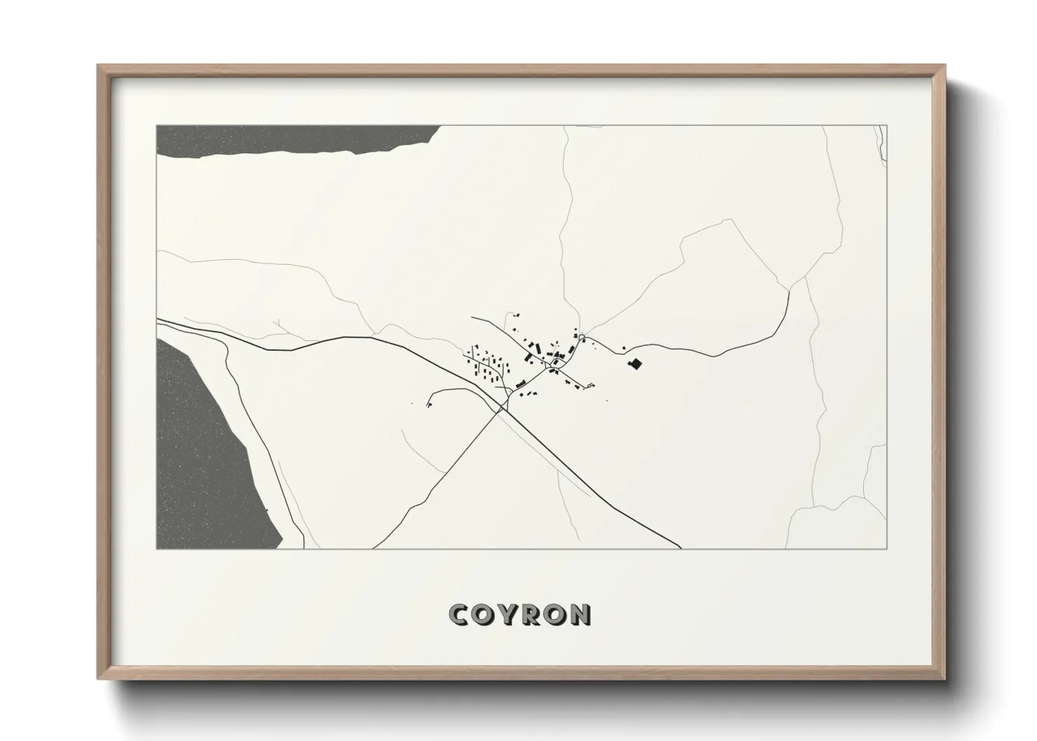 Une affiche de carte sur Coyron