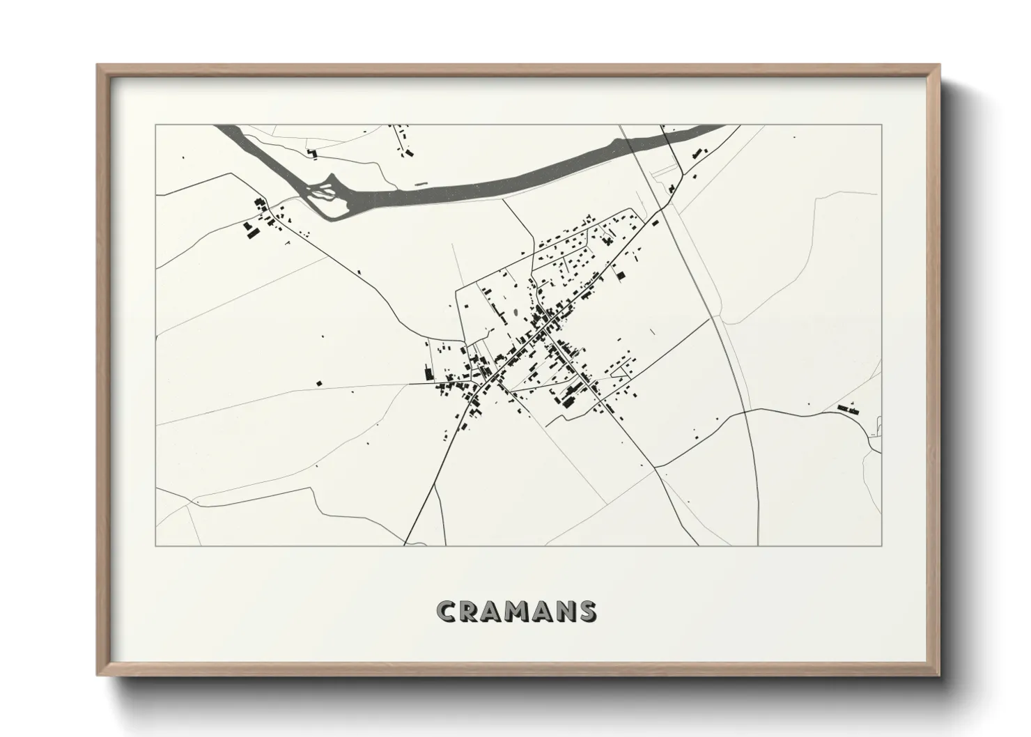 Une affiche de carte sur Cramans
