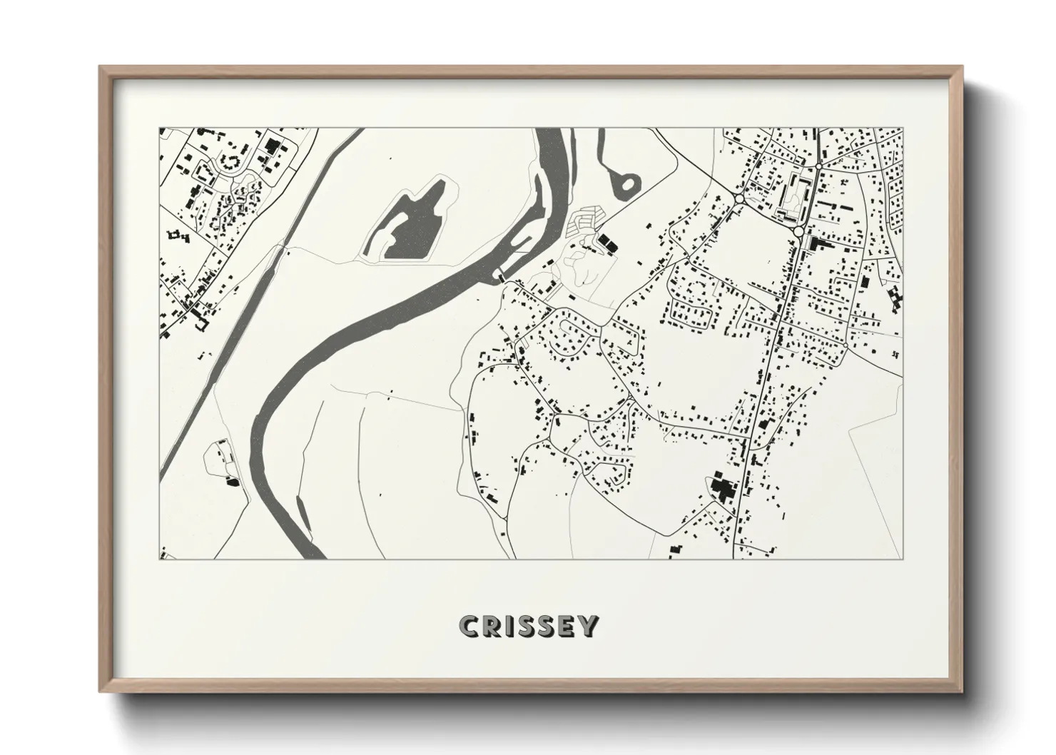 Une affiche de carte sur Crissey