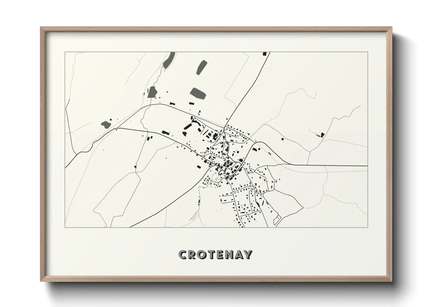 Une affiche de carte sur Crotenay