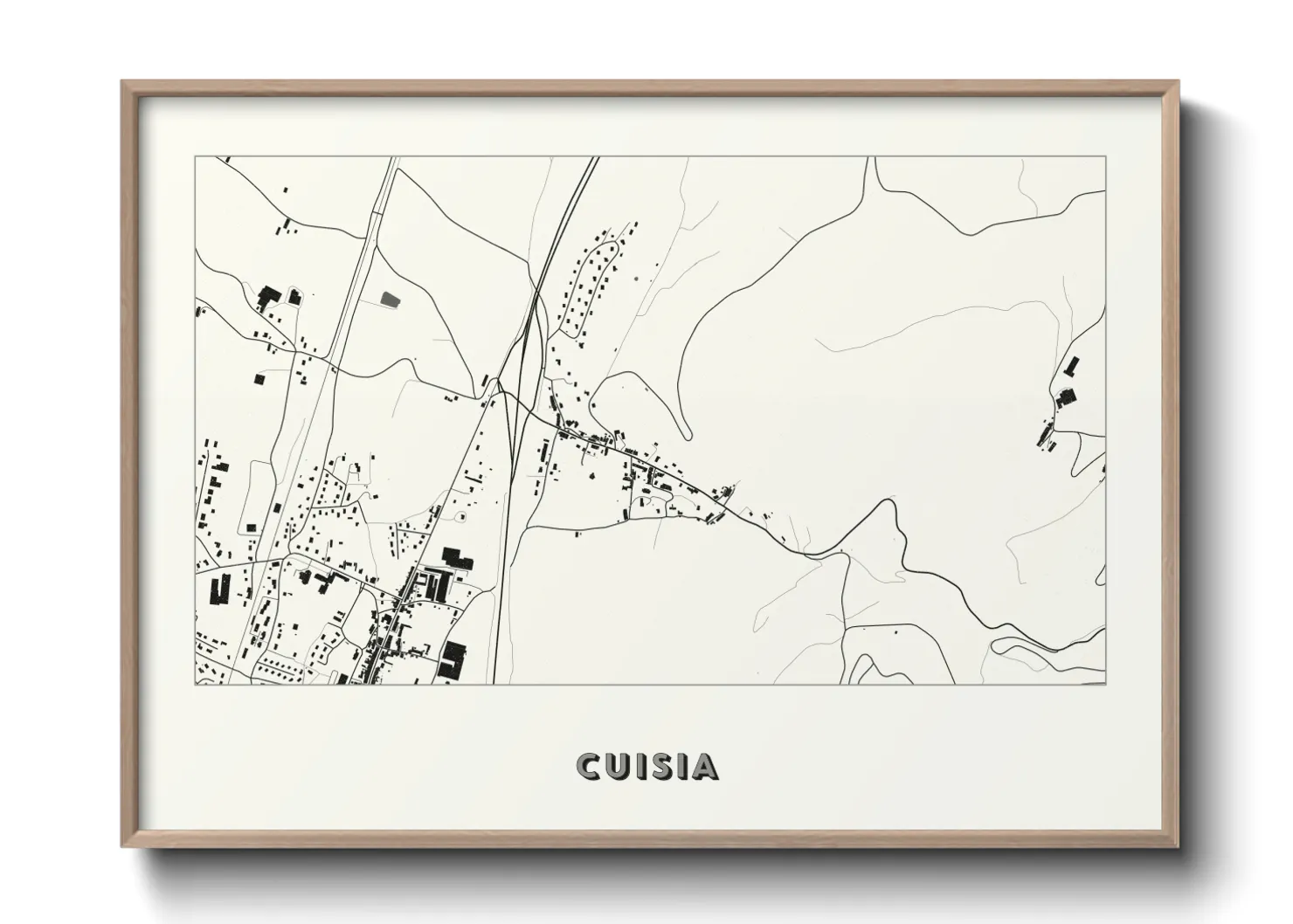 Une affiche de carte sur Cuisia
