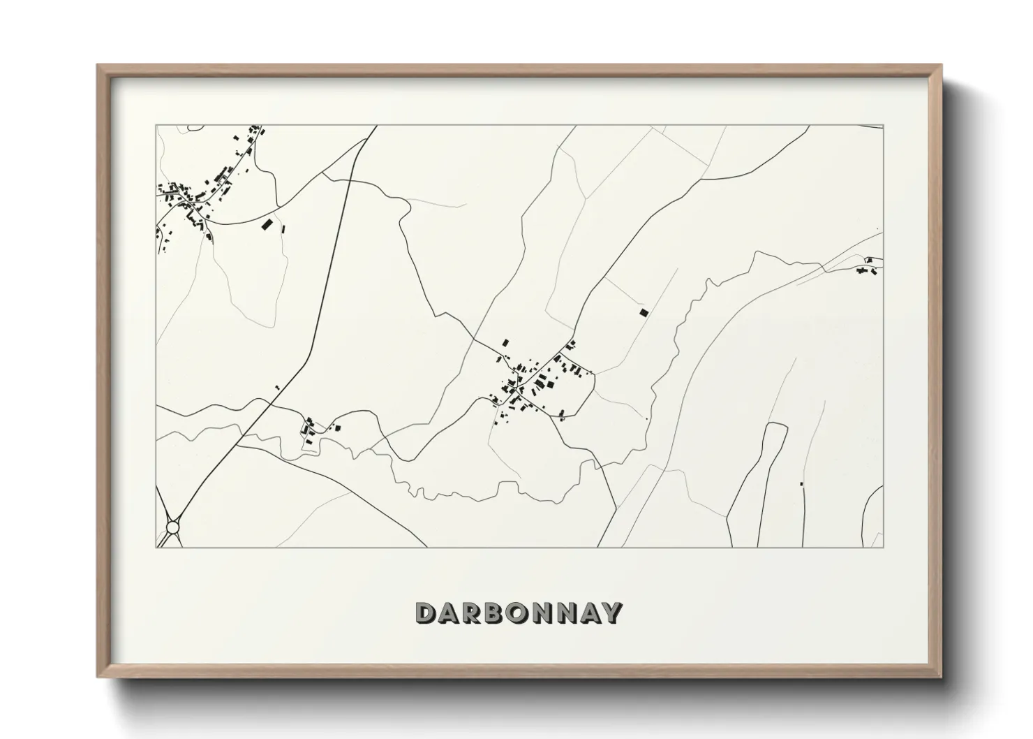 Une affiche de carte sur Darbonnay