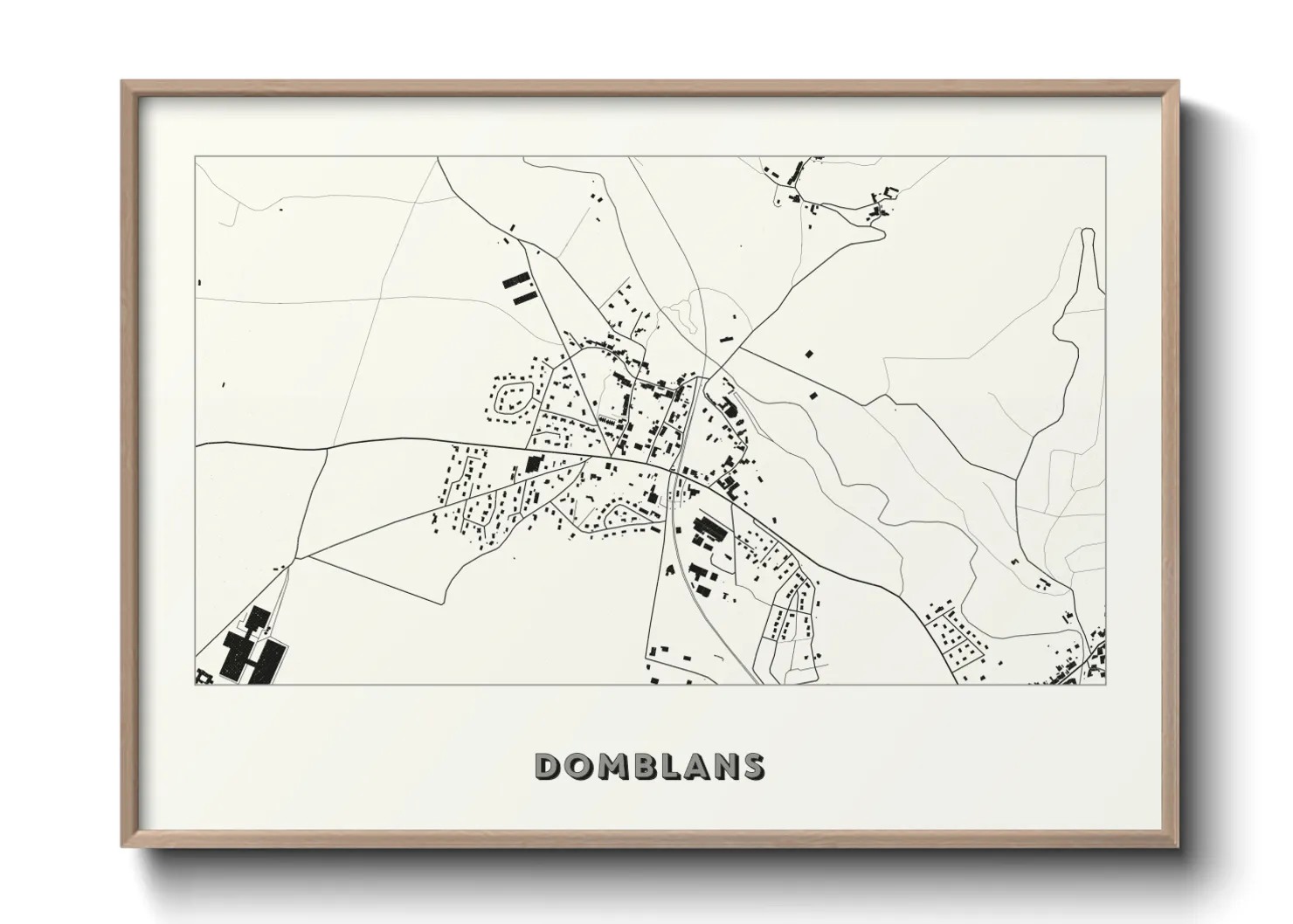 Une affiche de carte sur Domblans