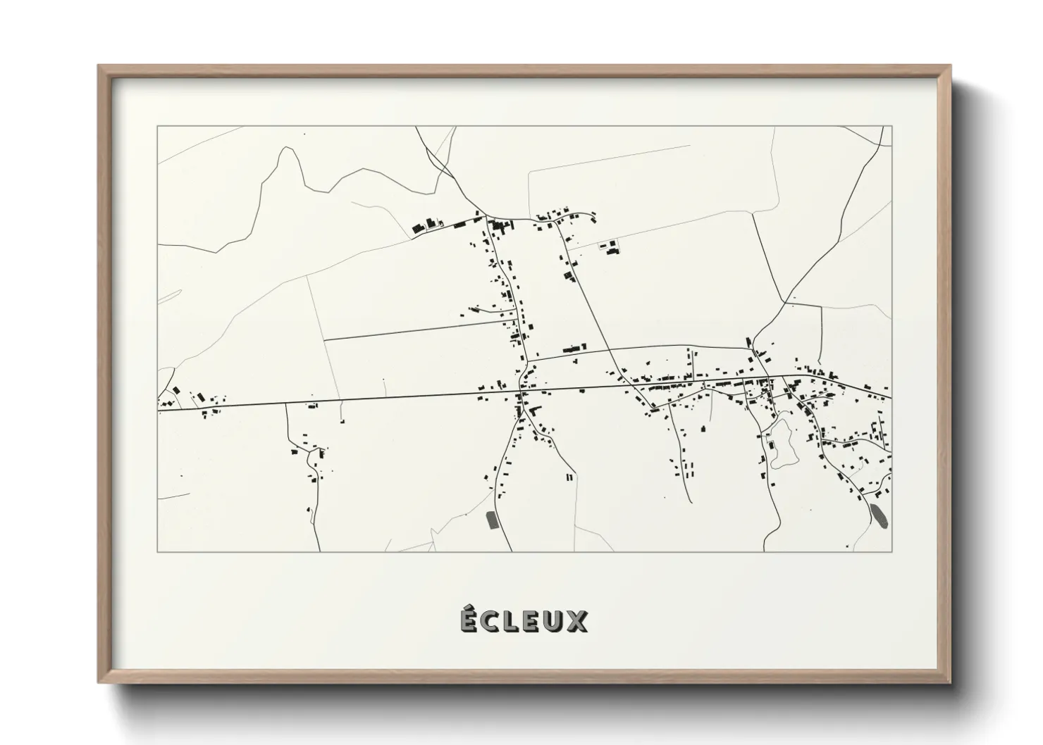 Une affiche de carte sur Écleux