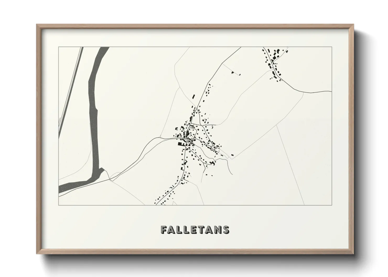 Une affiche de carte sur Falletans