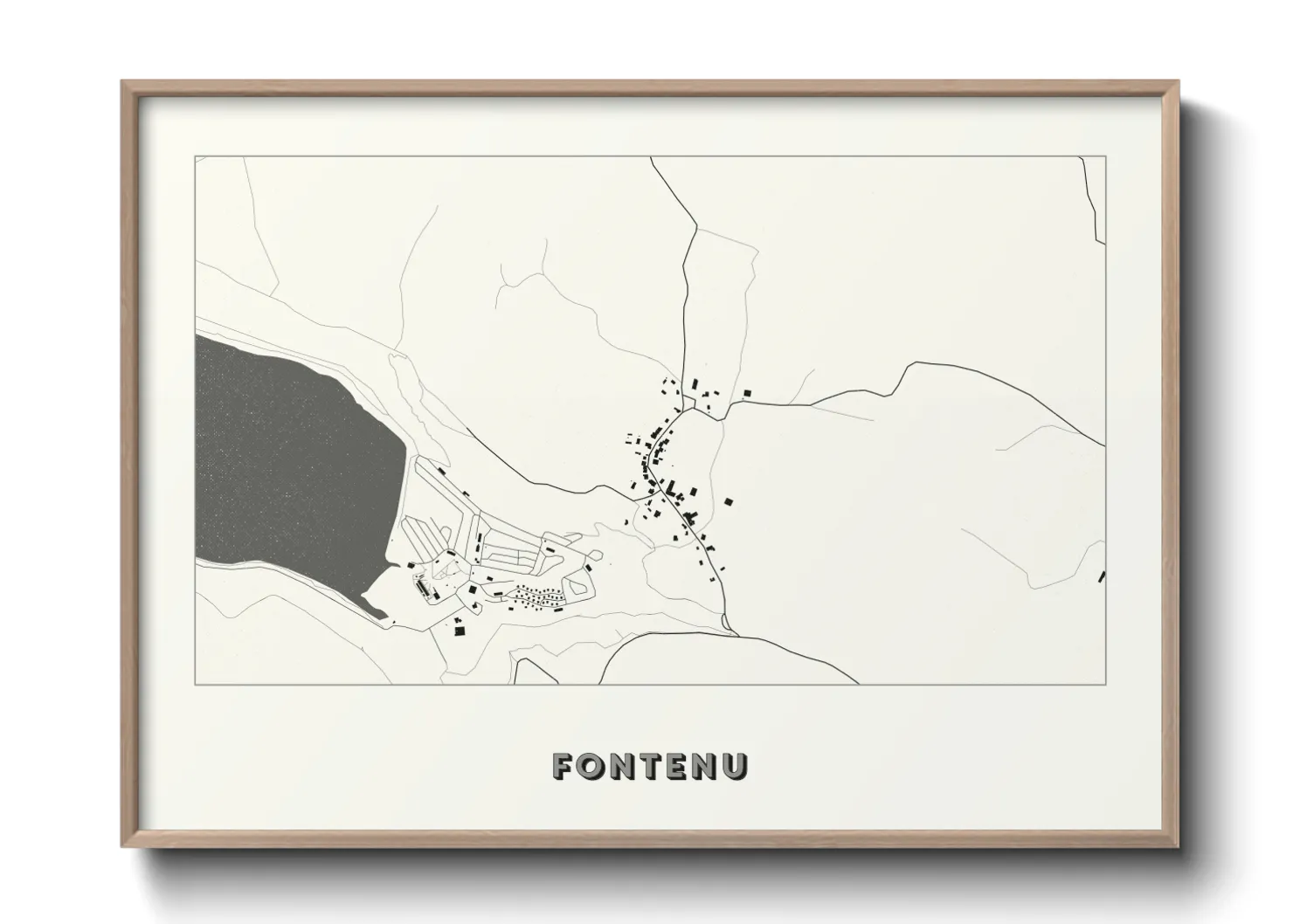 Une affiche de carte sur Fontenu