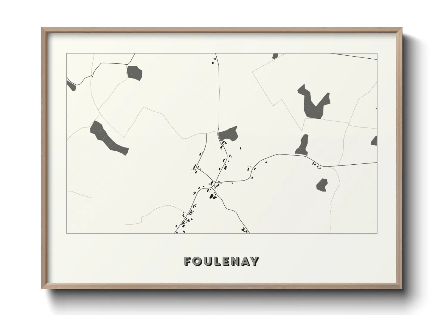 Une affiche de carte sur Foulenay