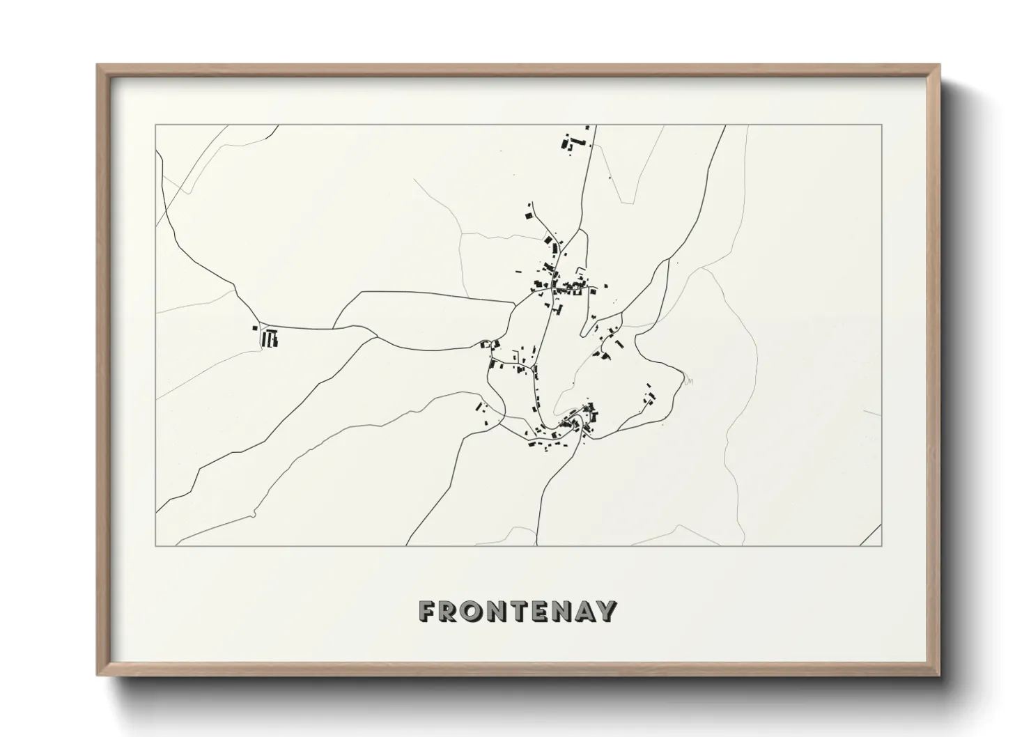 Une affiche de carte sur Frontenay