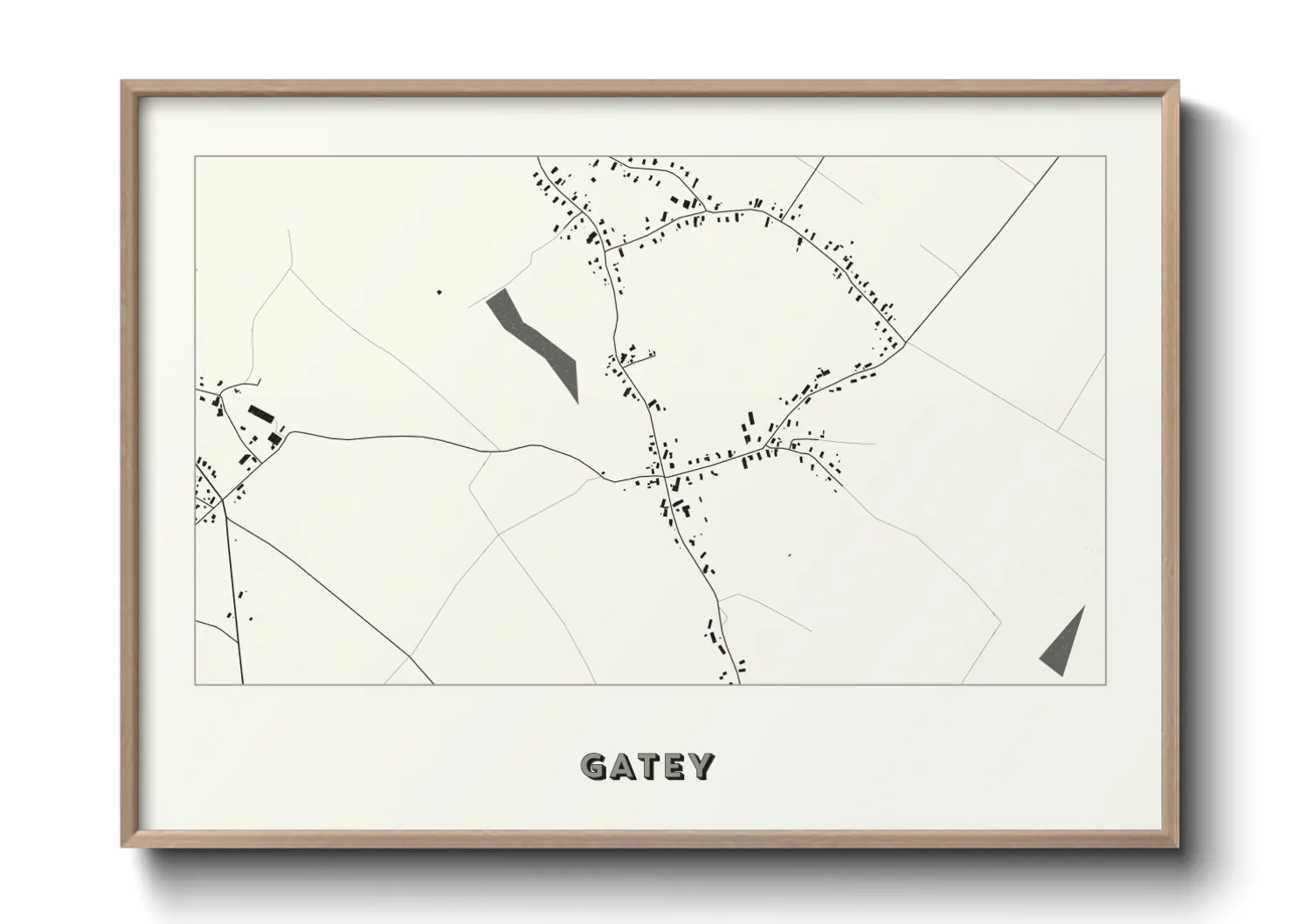 Une affiche de carte sur Gatey