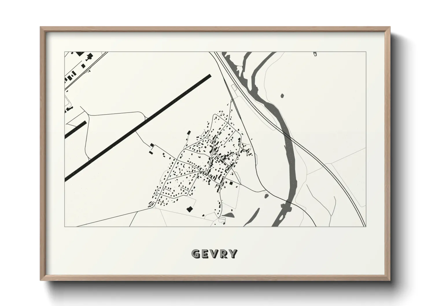 Une affiche de carte sur Gevry