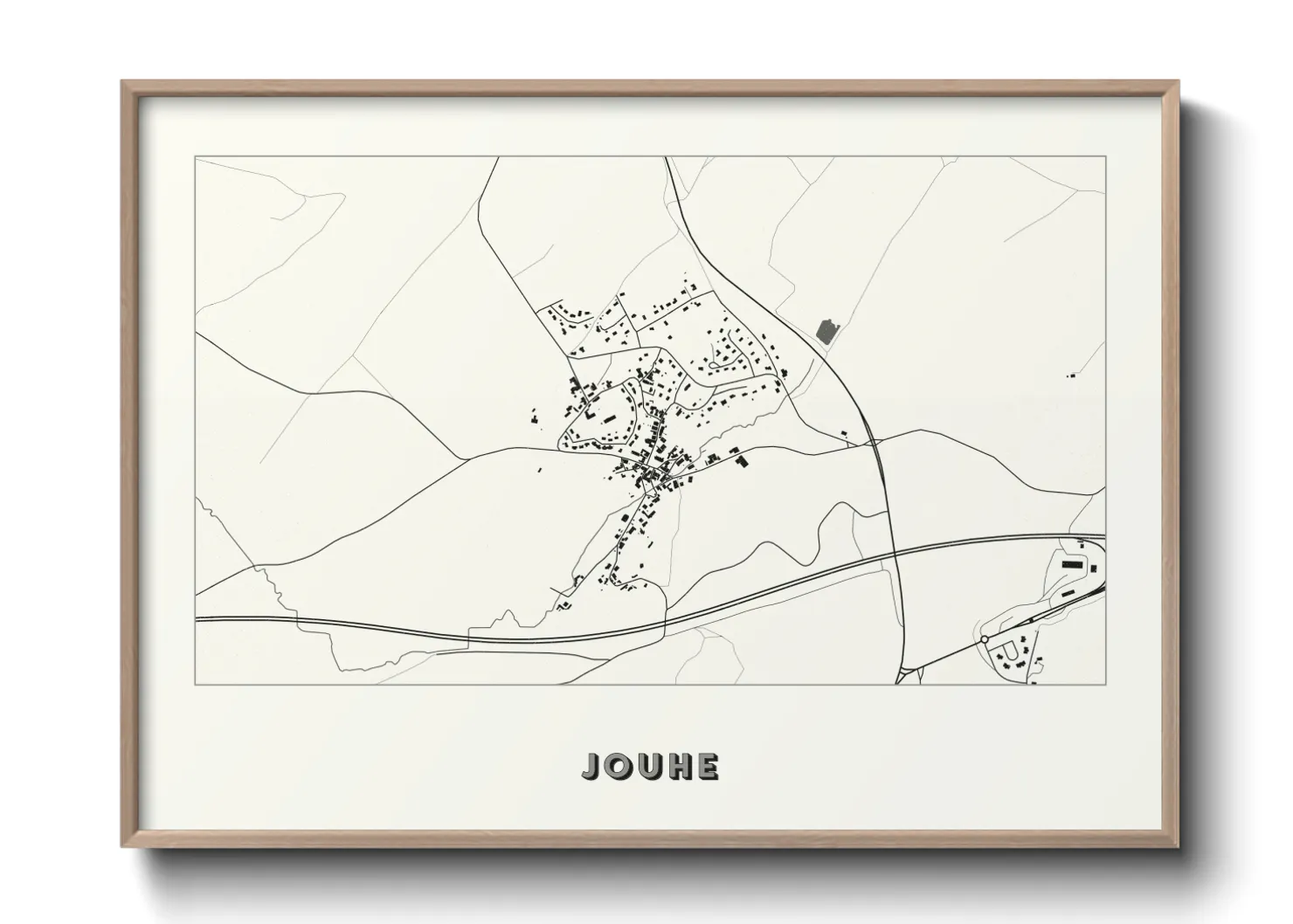 Une affiche de carte sur Jouhe