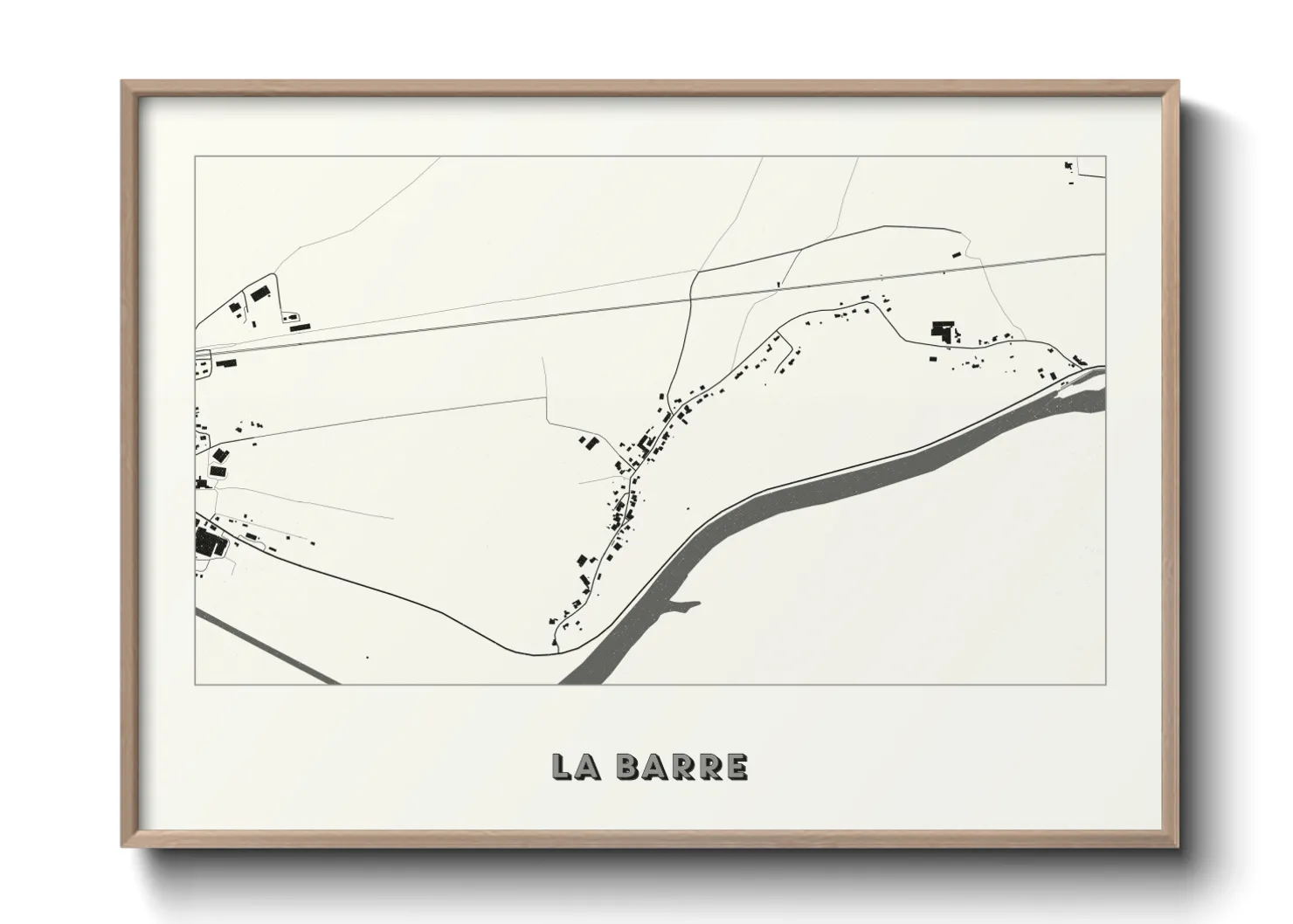 Une affiche de carte sur La Barre