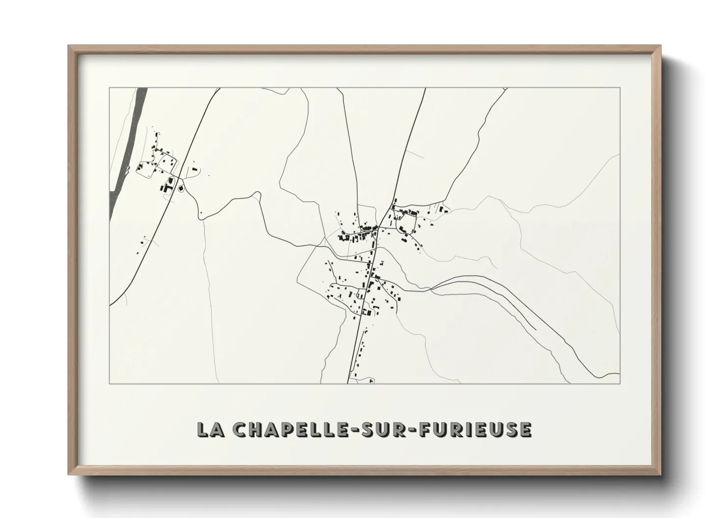 Une affiche de carte sur La Chapelle-sur-Furieuse