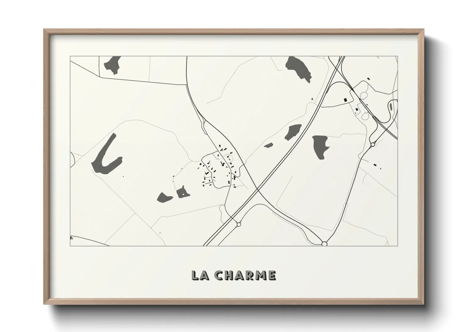 Une affiche de carte sur La Charme