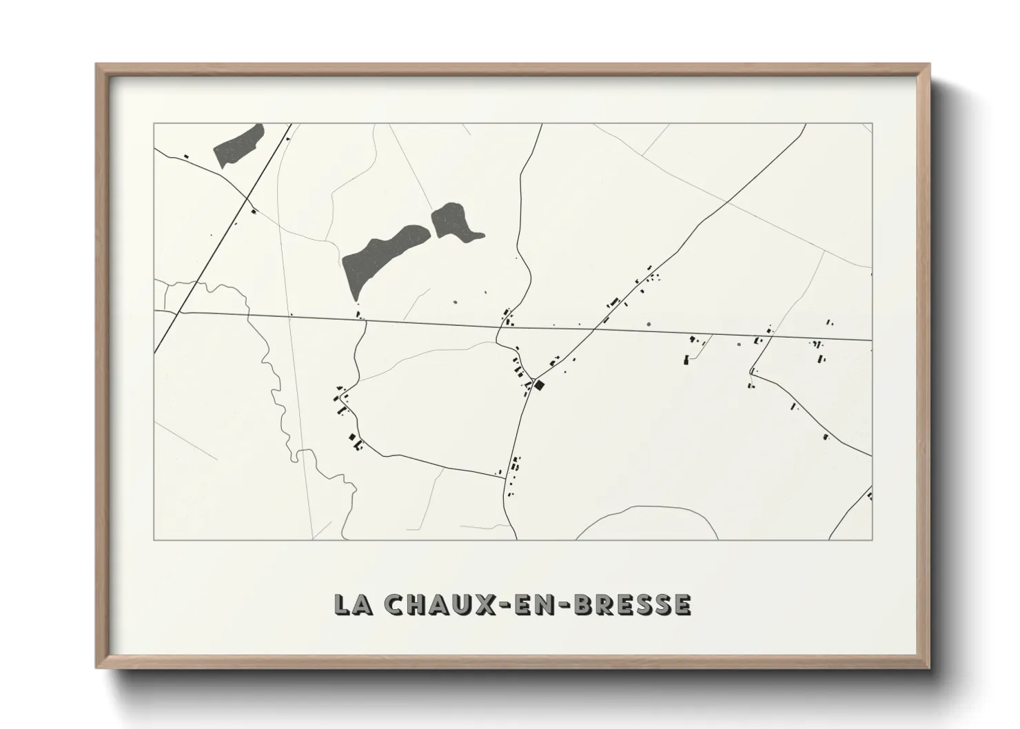 Une affiche de carte sur La Chaux-en-Bresse